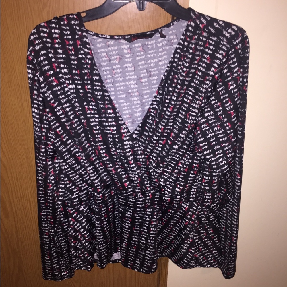 Gorgeous Peplum Black & Red Blouse